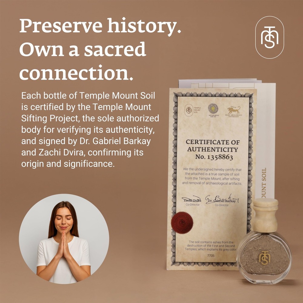 Authentic Temple Mount Sacred Soil Gift Set from Jerusalem – Expert-Certif