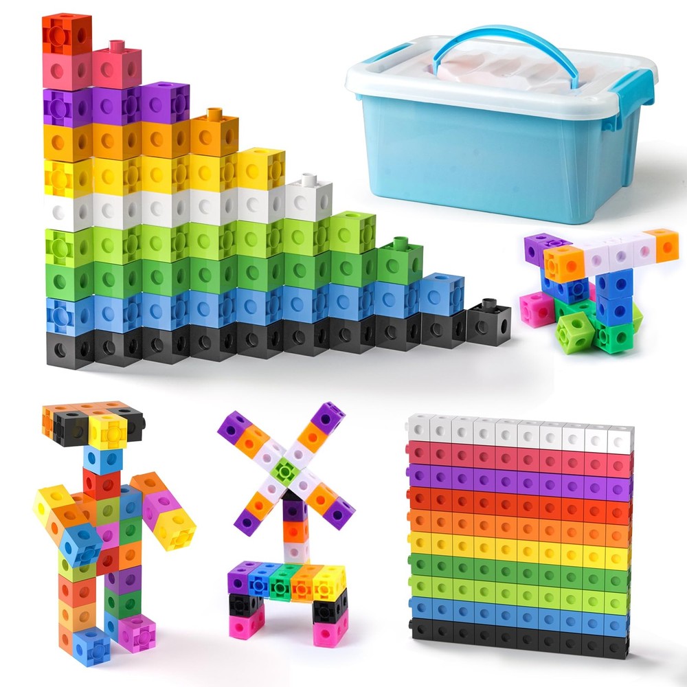 TOMMYHOME Math Linking Cubes with Box 301PCS, Preschool Medium