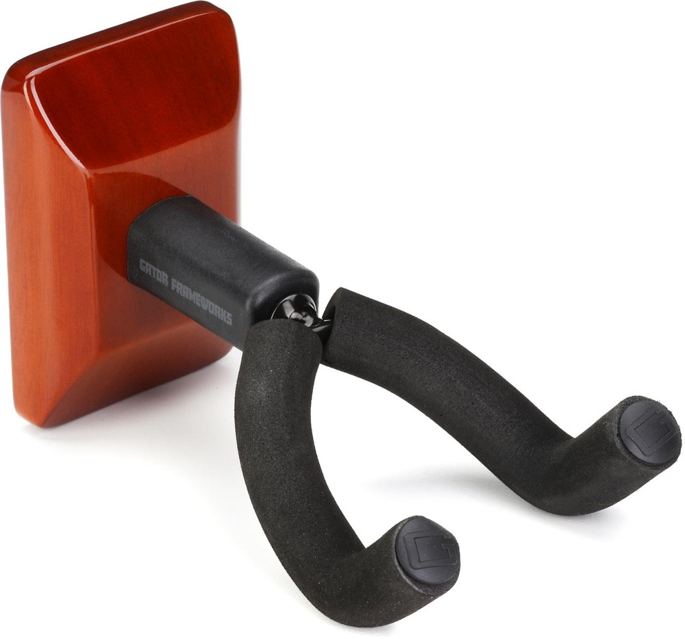 Gator Wall Mount Guitar Hanger - Mahogany (2-pack) Bundle
