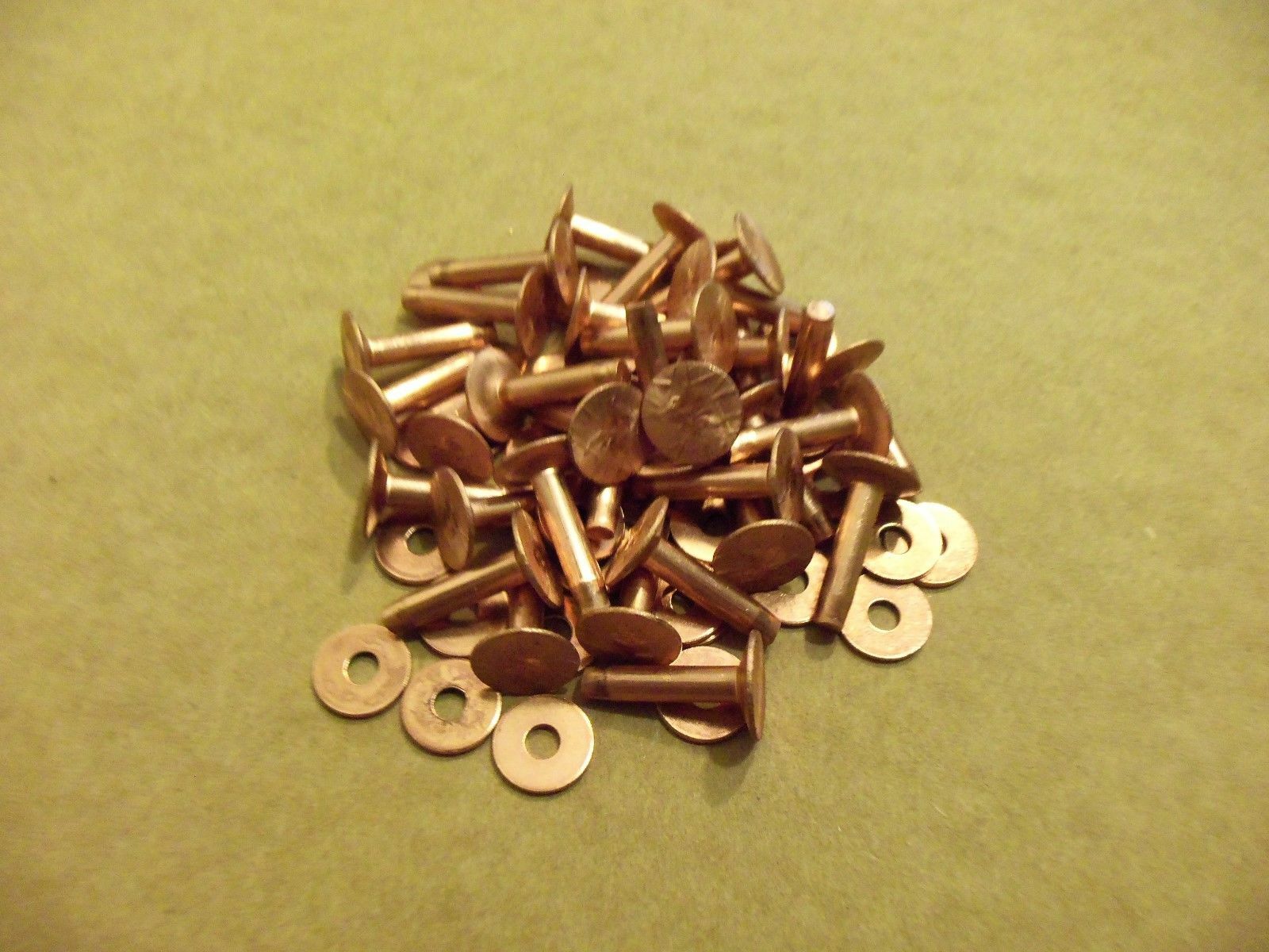 Copper Rivets & Burrs 3/4" 9 Gauge SCA (1 Pound)