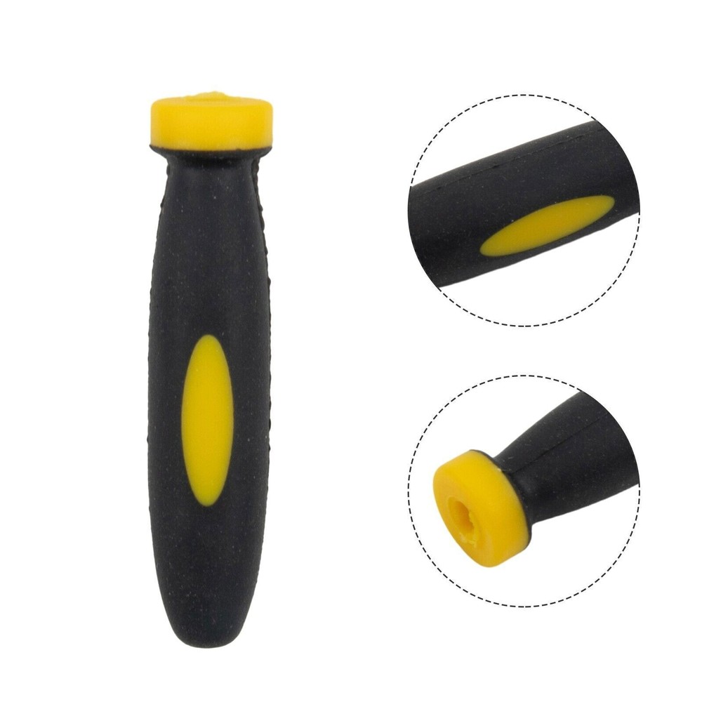 10Pcs Rubber File Handle 2.36Inch 3mm Hole Diameter Grip File Handle Replacement