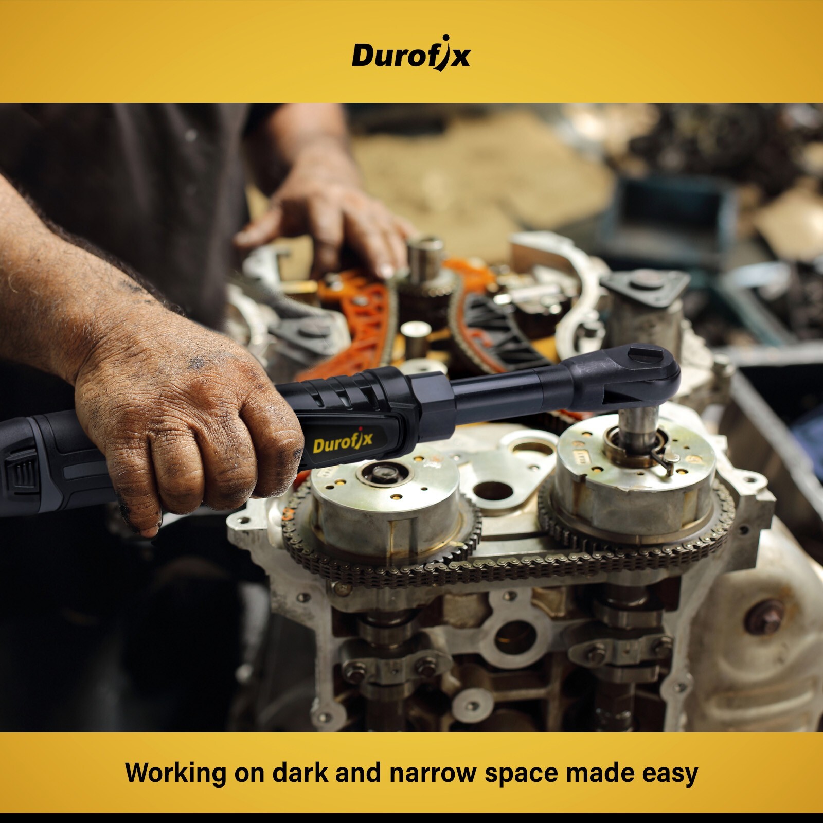 Durofix RW1216-3P G12 12V 3/8" 65 ft-lbs.Extended Reach Electric Ratchet Wrench