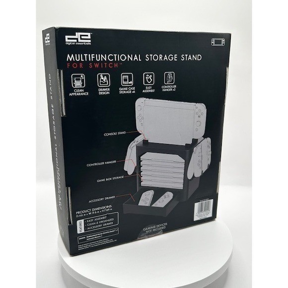 Digital Essentials Multifunctional Storage Stand for Nintendo Switch Black New