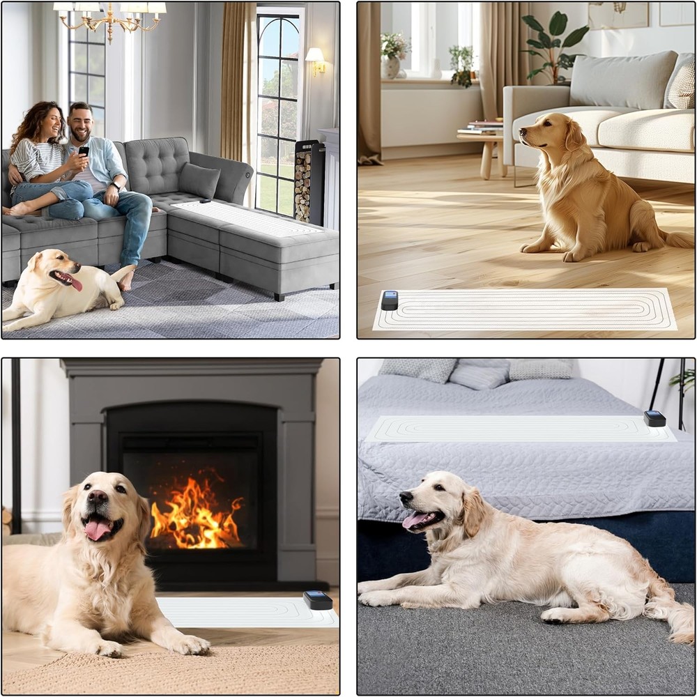 Pet Training Deterrent Mat for Cats & Small Dogs - Safe Static & Tone Modes