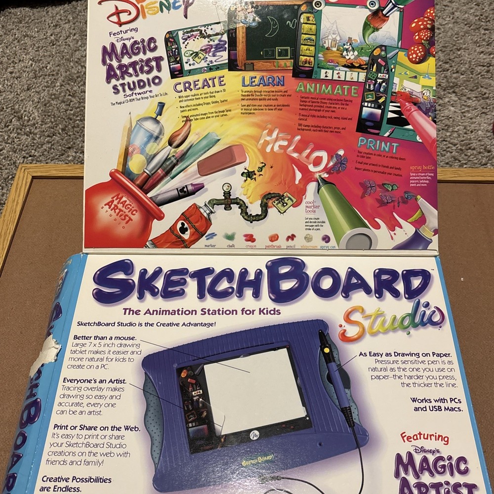 Disney SketchBoard Studio MAGIC ARTIST Studio PC MAC USB Animation Tablet 2000