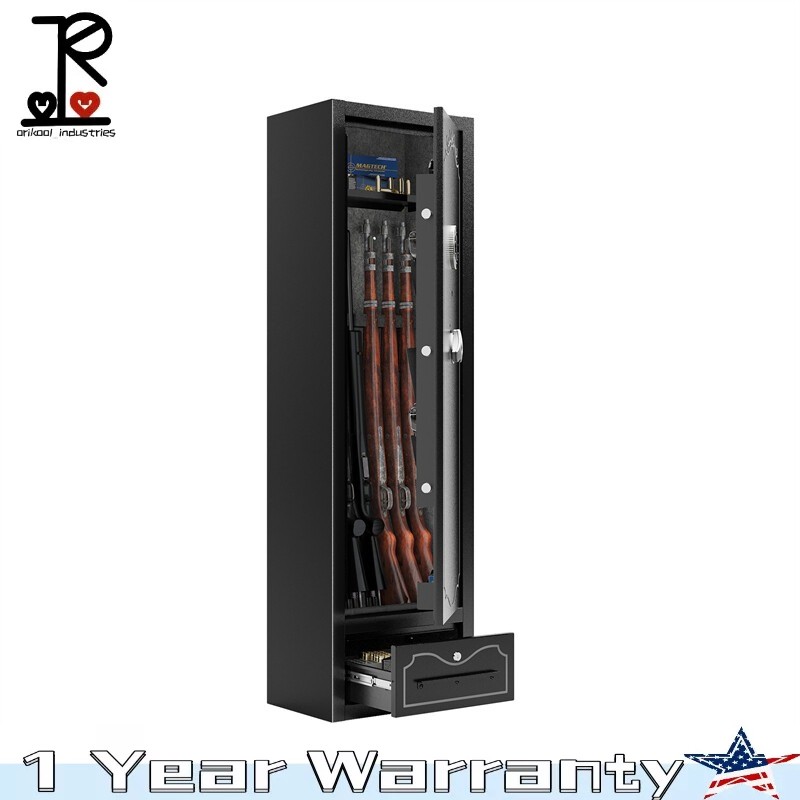 8-Gun Rifle Safe Digital Lock for Quick Access Removable Shelf Storage Drawer