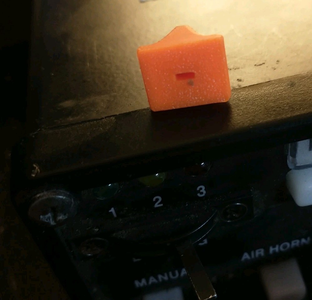Replacement knob for Code3 model 3892L6 slide switch 3d printed set of 5 orange