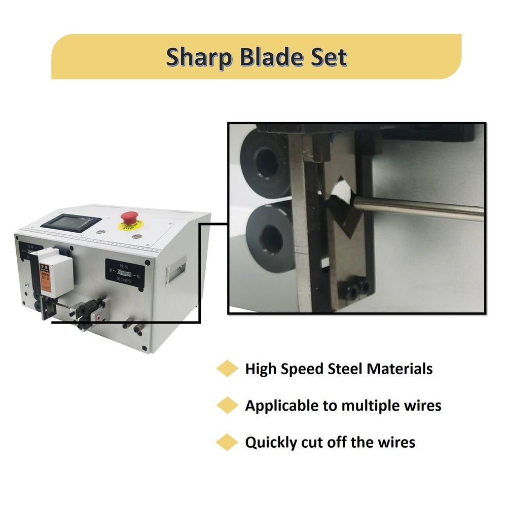 110V Fully Automatic Wire Cable Stripping Machine 0.1-4.5mm² Copper Cable Cuttin