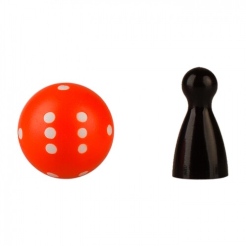 Round Cube - Dés Rond - Orange - Fluo - 21mm