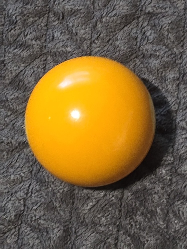 🎱Vintage Replacement Belgian(#1) Pool Ball~Billiards Solid Yellow Ball 2"