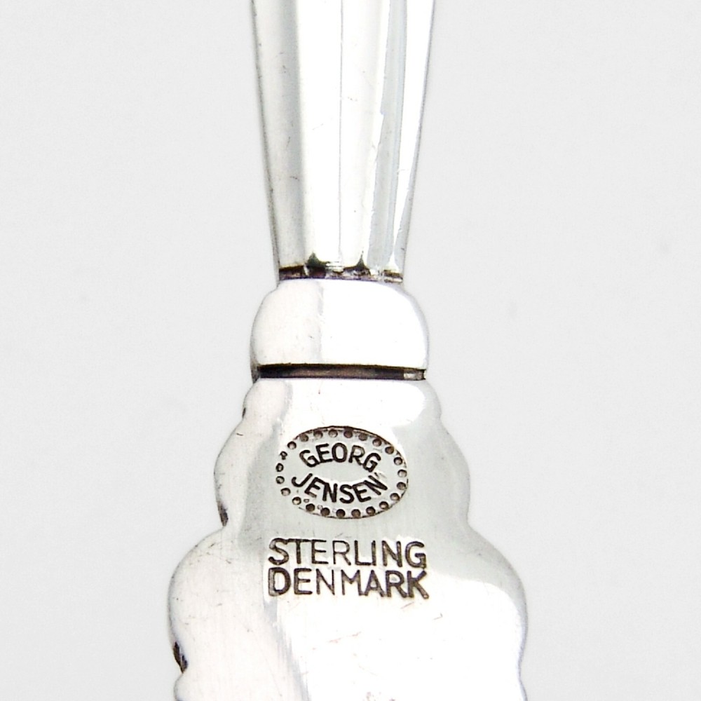 Acorn Cold Cut Serving Fork Georg Jensen Sterling Silver