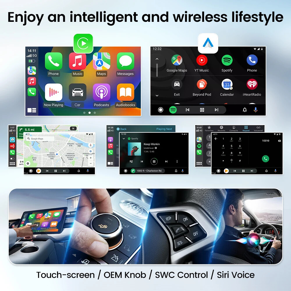 Mini Android Auto Wired Wireless Adapter Navigation Box 5G WiFi Auto-connect