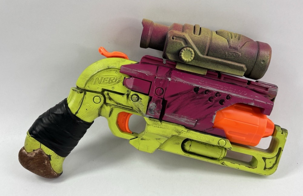 Custom Painted Nerf Hammershot - Post Apocalyptic Cosplay Prop Blaster w/ Scope