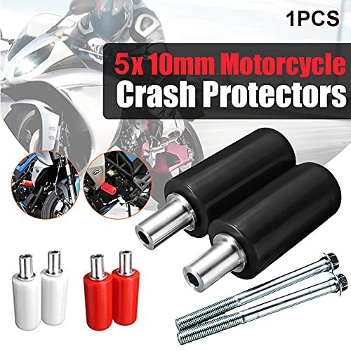 1 Pair Frame Sliders for Motorcycle Practical Anti Crash Protector Red,5*10cm