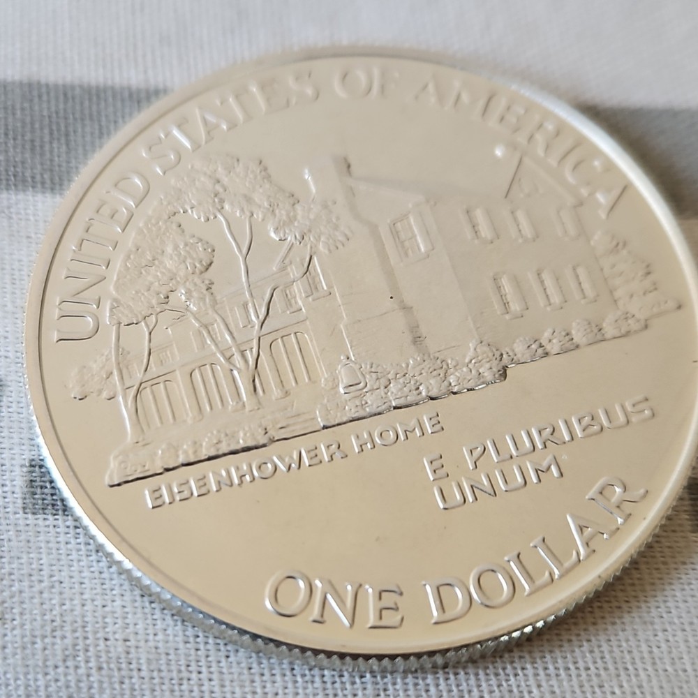 1990 Eisenhower Centennial Proof Silver Dollar West Point Commemorative