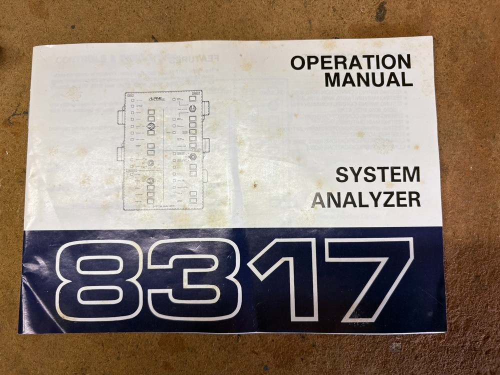 Vintage / Old School Alpine 8317 Mobile Security System Analyzer (New Old Stock)