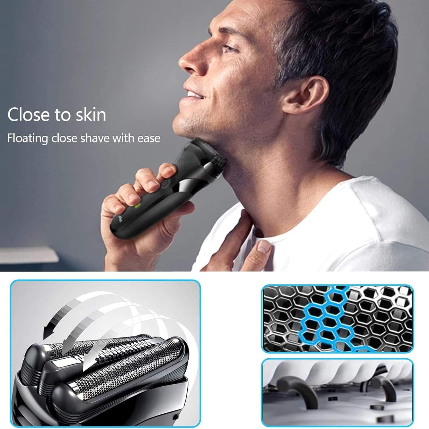 2PACK 32B Replacement Shaver Head Compatible with Braun S3 Razors 301S, 310S