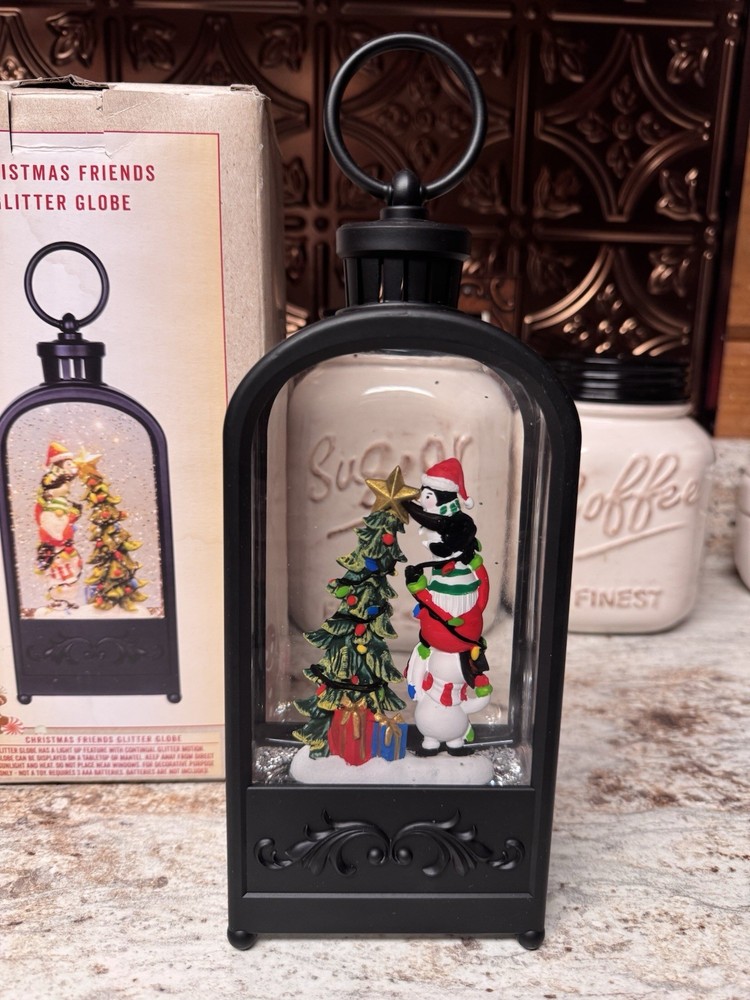 Christmas Friends Glitter Globe Cracker Barrel