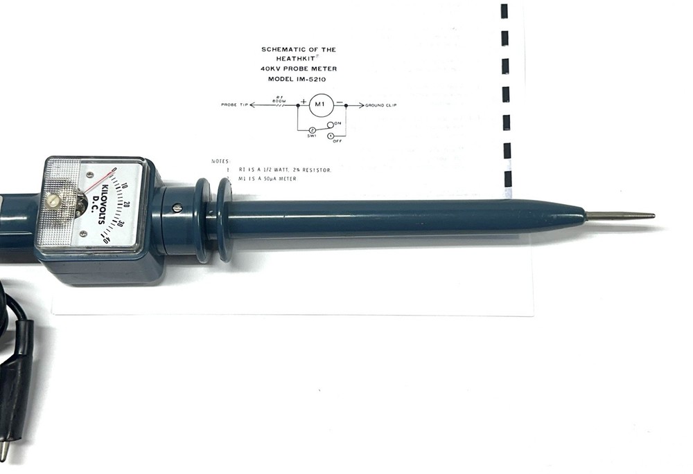 Heathkit IM-5210 40kV High Voltage Probe Vintage