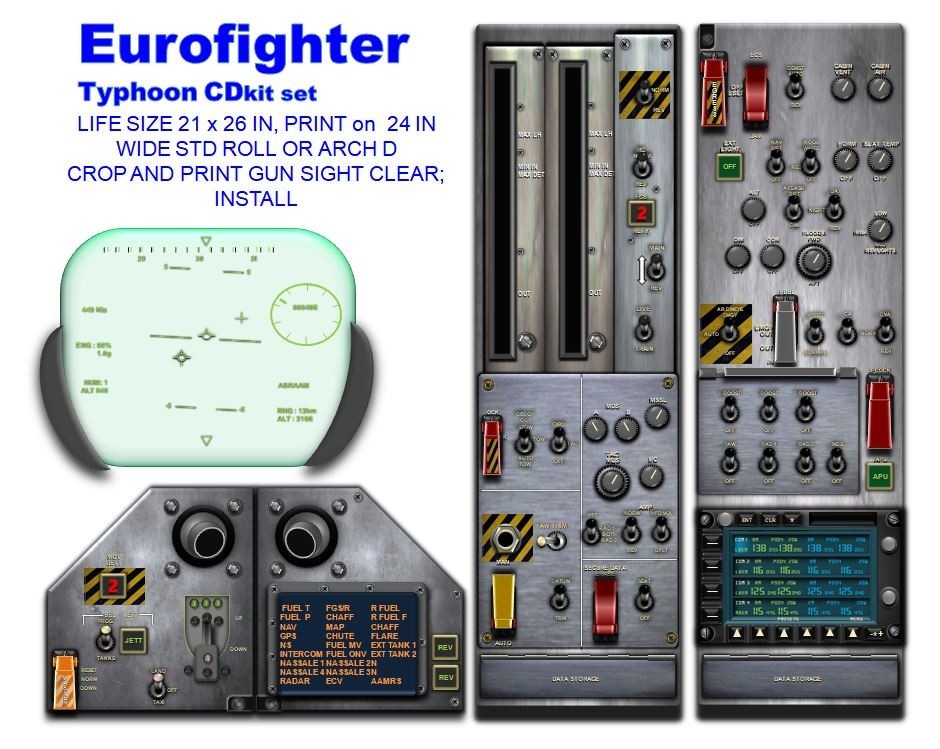 TYPHOON COCKPIT instrument panel CDkit