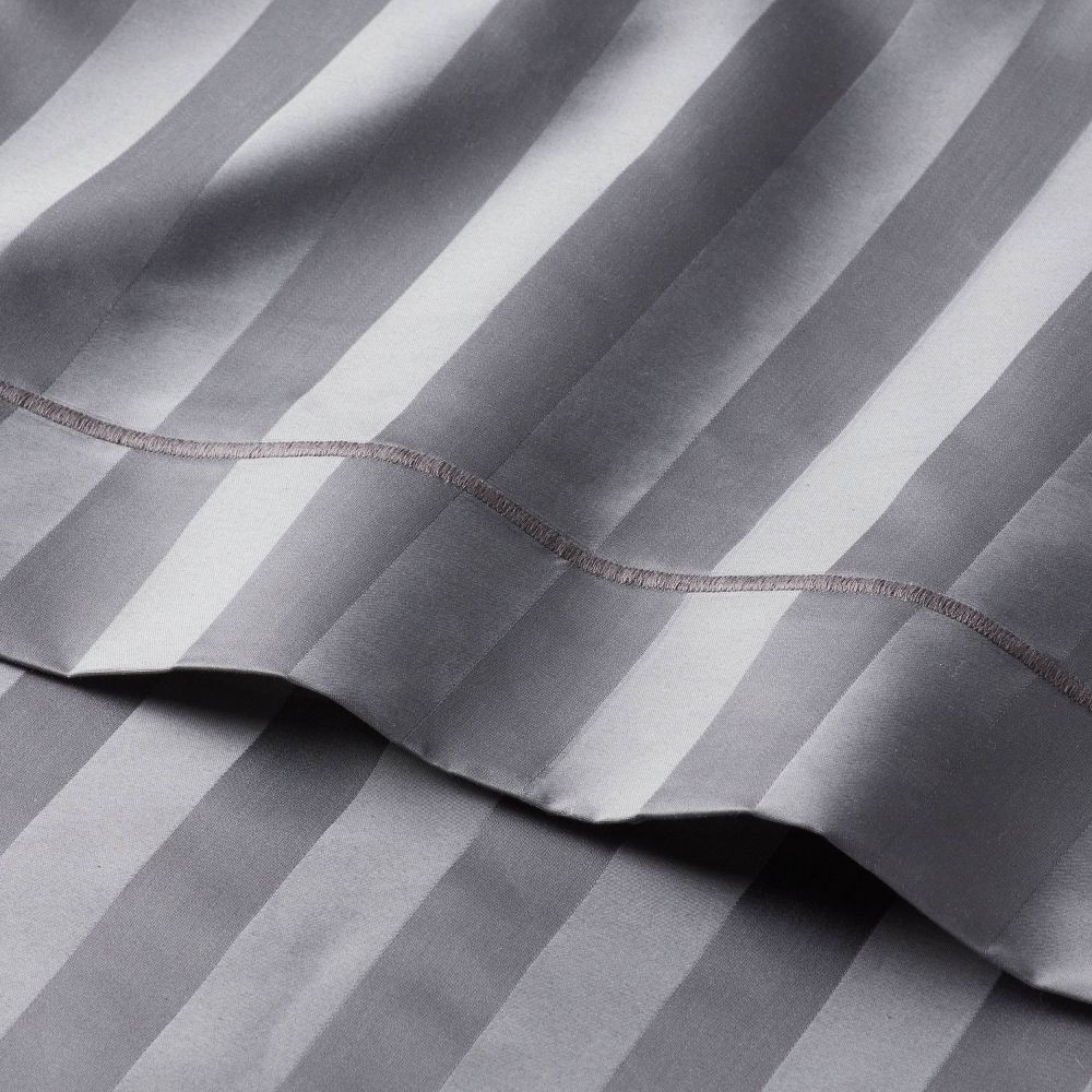 King 800 Thread Count Hotel Collection Sheet Set Damask Dark Gray Hem