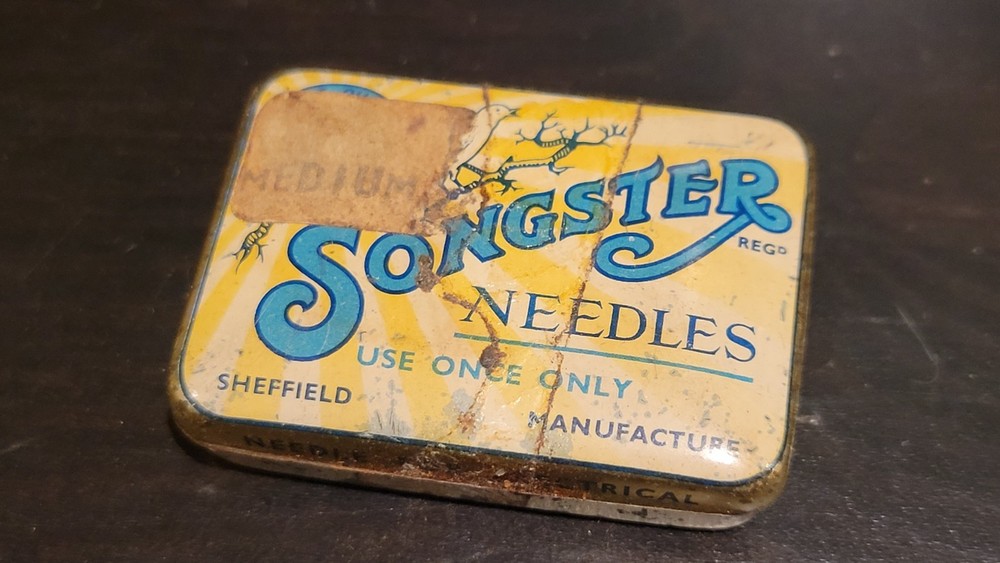 Songster Gramophone phonograph needle tin - Rusty Needles