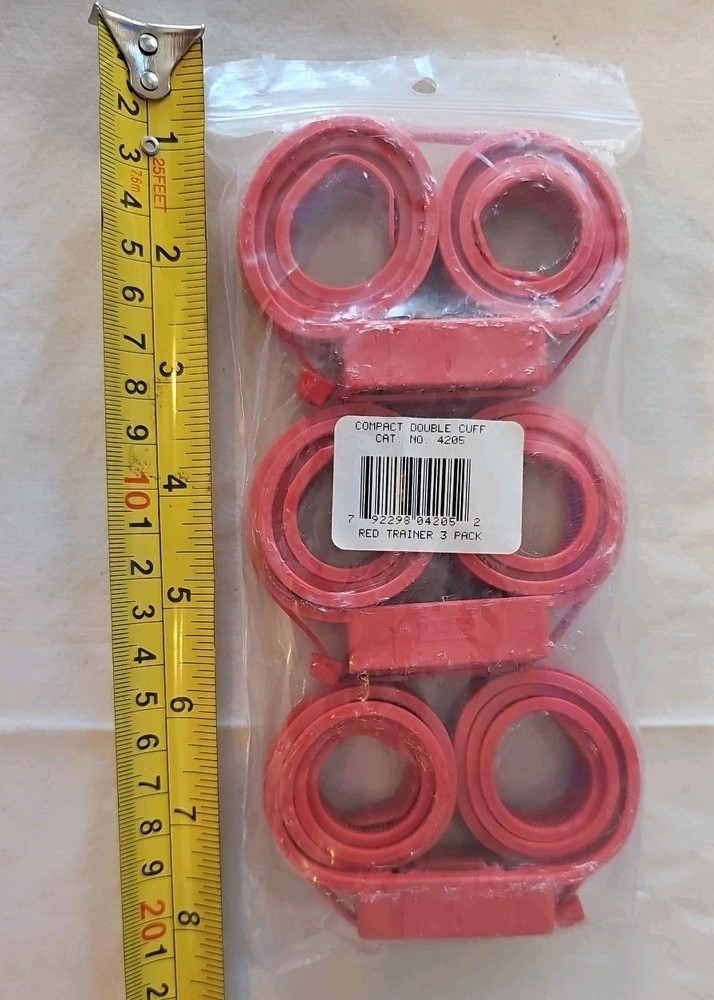 Monadnock 4205 Double Cuff Restraint-Trainer- RED 3-PACK *NEW UNOPENED PACKAGE*