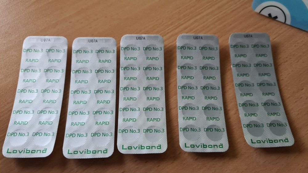 Lovibond DPD3 Pool Water test tablets for Total chlorine. 50 tablets