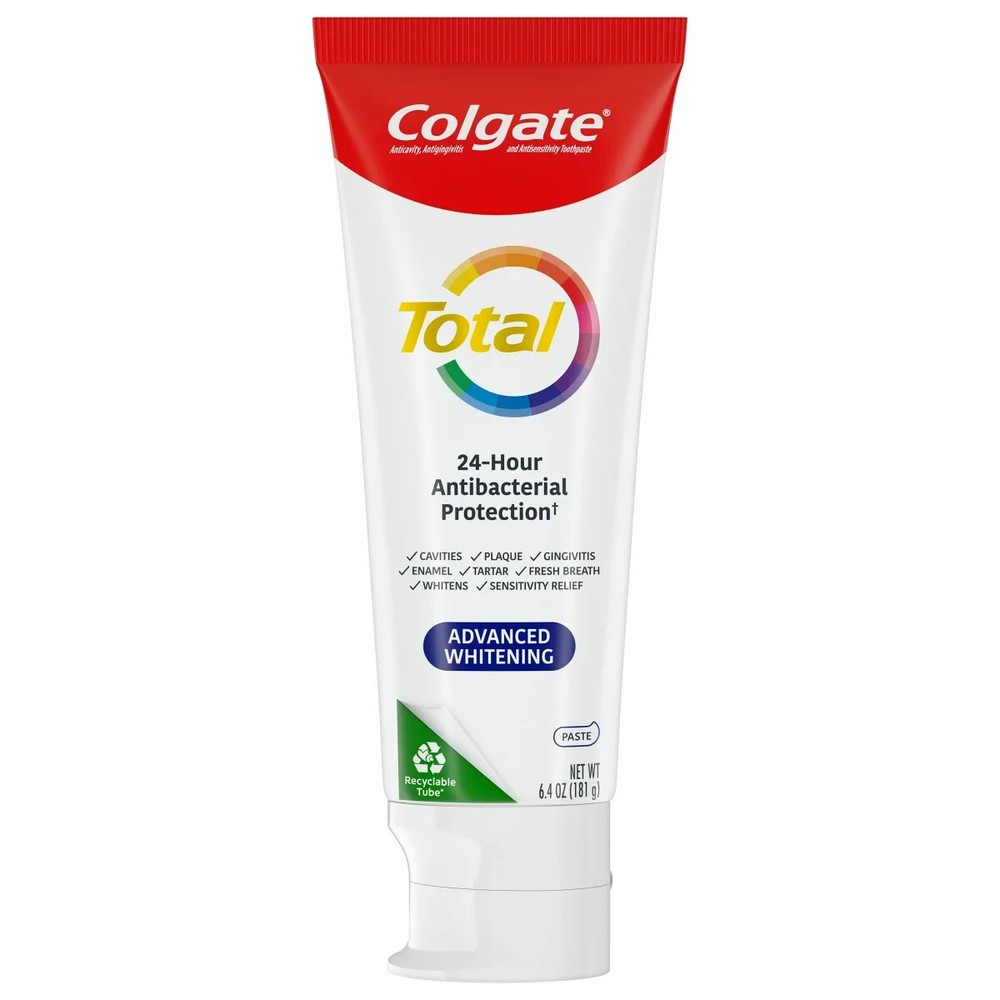 Colgate Total Advanced Whitening Toothpaste 6.4 oz 5-pack