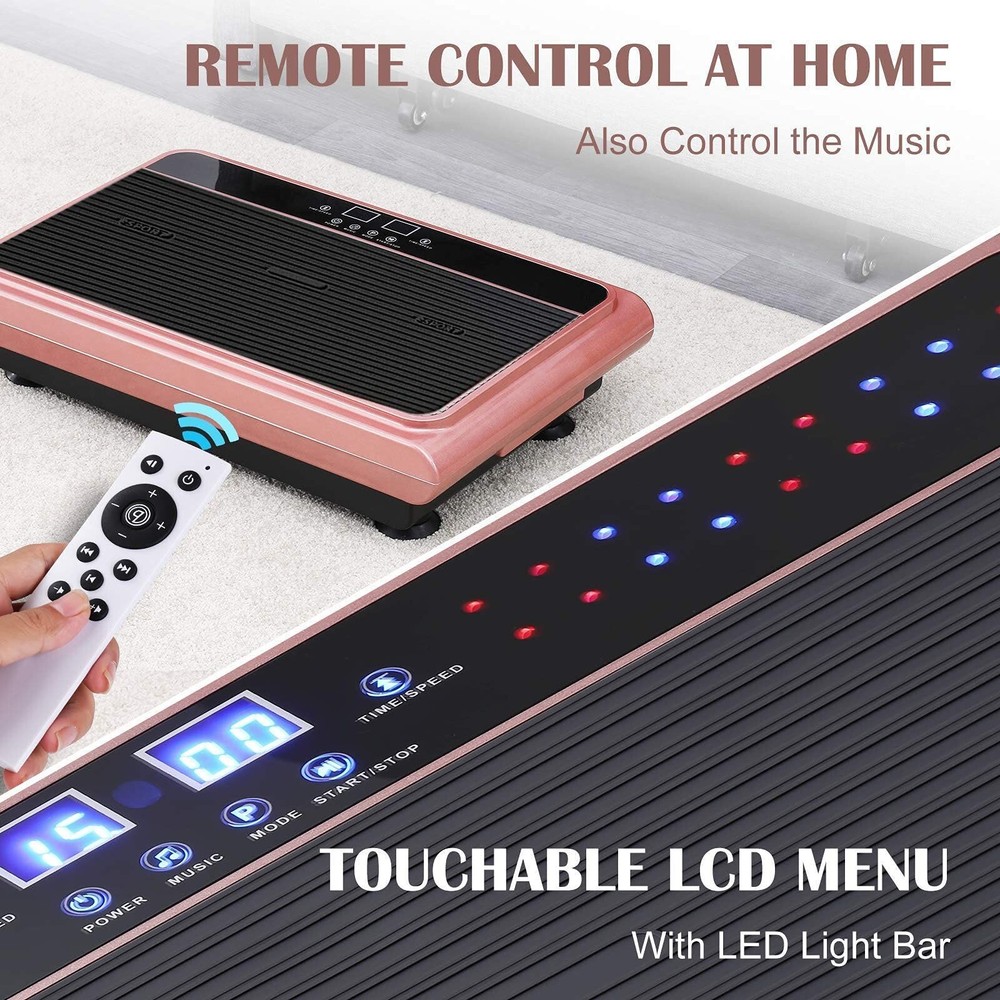 Vibration Plate Exercise Machine Whole Body Vibration Platform Machine with P...