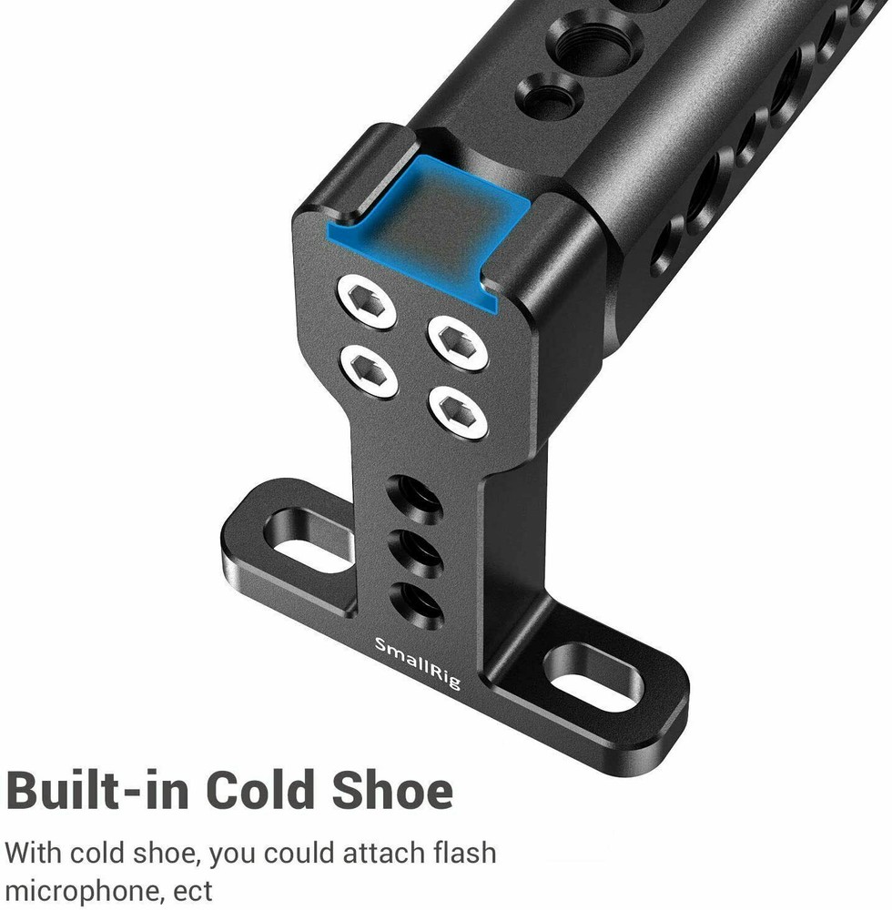 SmallRig Camera Top Handle Cheese Handle Grip w/ Cold Shoe Mount for Cage Rig