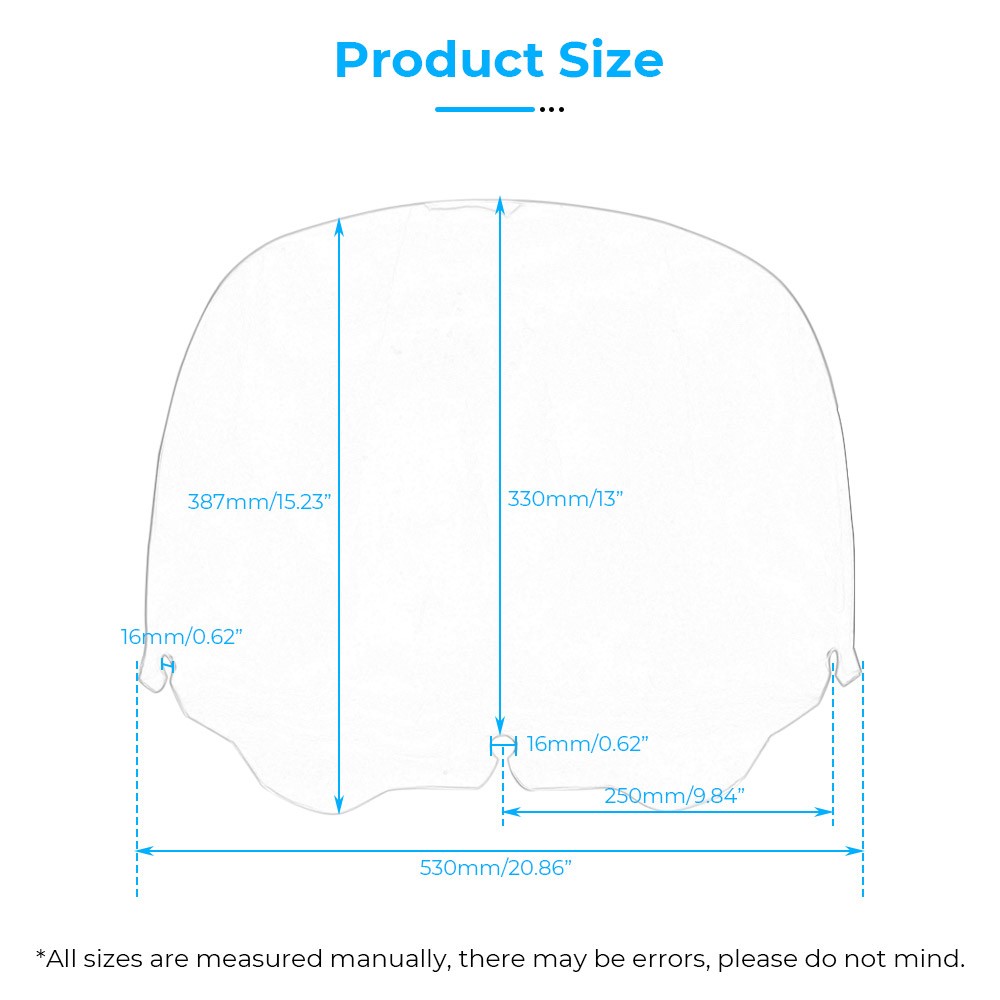 13 inch Clear Windshield Windscreen Deflector For Touring Electra Glide Classic