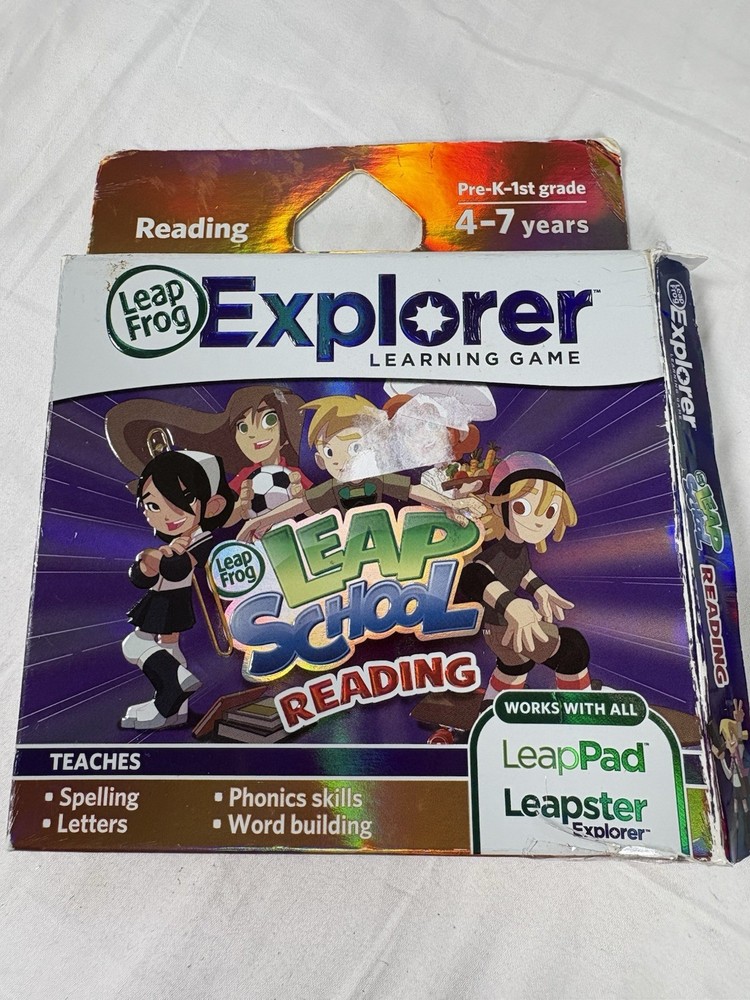 LeapFrog Explorer LeapSchool Reading Game LeapPad Leapster Explorer 4-7