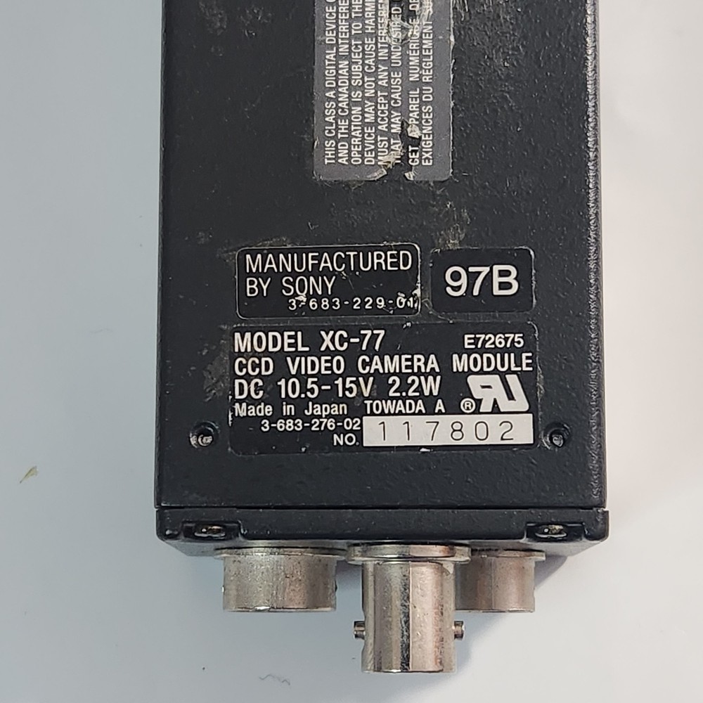 Sony XC-77 CCD Video Camera Module/Right-Angle Prism Adapter/Unitron 1:6.5 Lens