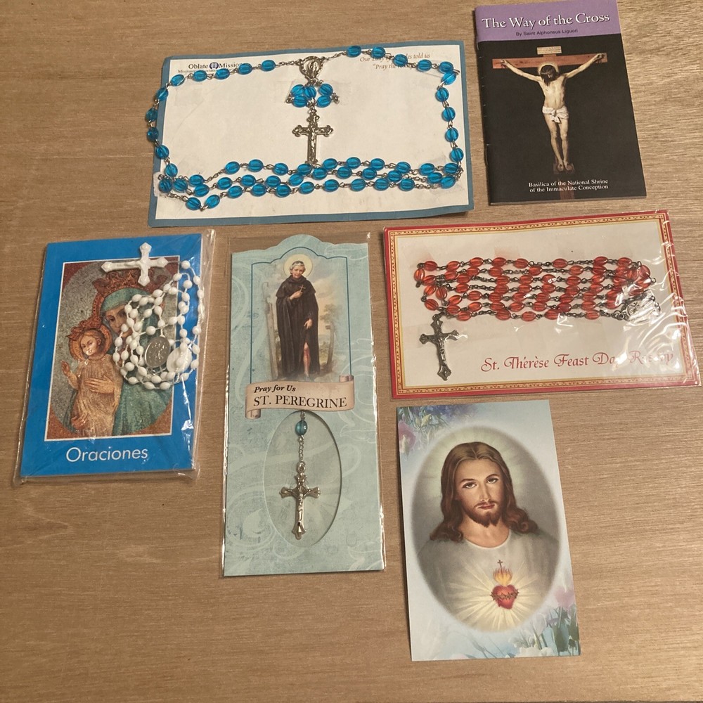 Sealed Religious Collection Of New Catholic Devotionals And Rosaries