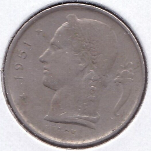 1951 Belgium 1 Franc L2