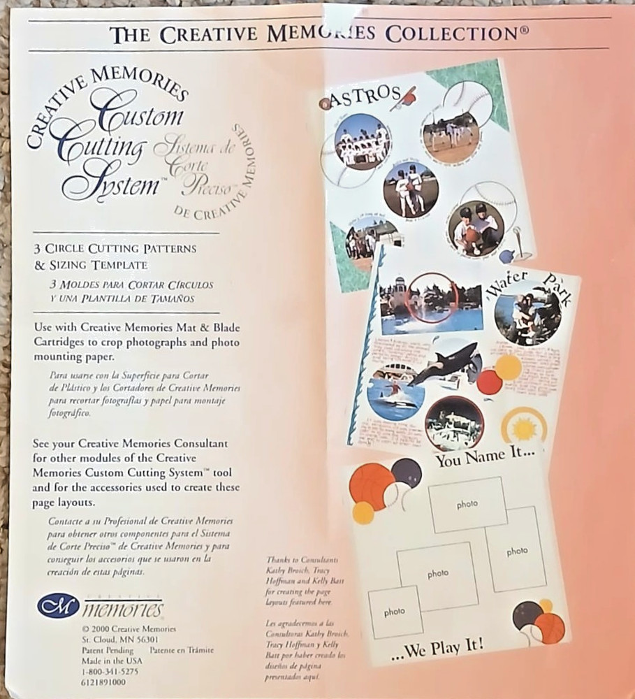 Creative Memories Custom Cutting System - Circles & Ovals + Templates - VGC