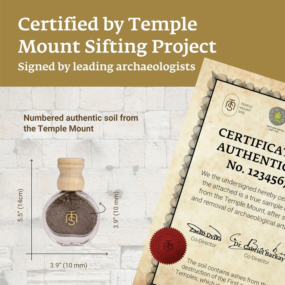 Authentic Temple Mount Sacred Soil Gift Set from Jerusalem – Expert-Certif