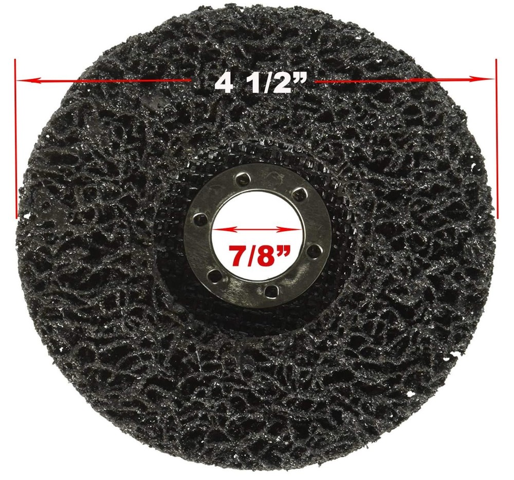 5 Pack 4-1/2 x 7/8 Extra Coarse Strip Discs Rust Paint Removal Clean & Prep