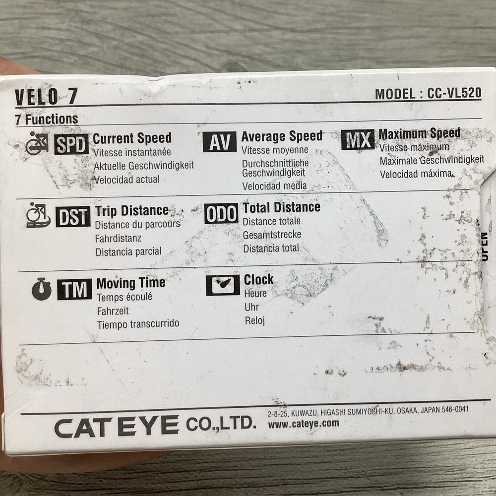 CatEye Wired Velo 7 Function Biker Computer CC-VL520