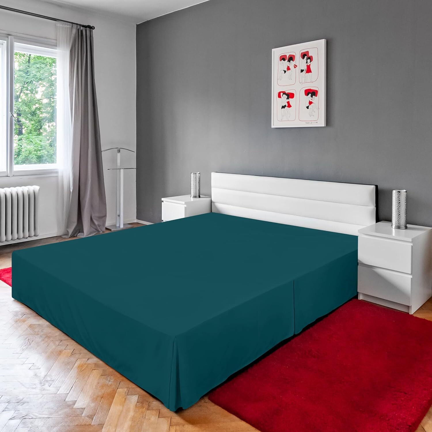 Drop Bed Skirt Pleated Dust Ruffle Hotel Quality Bed Skirt Utopia Bedding