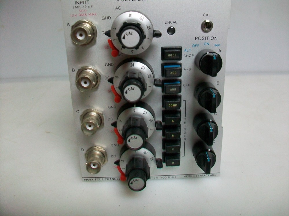 HP 1809A 4 CHANNEL OSCILLISCOPE AMPLIFIER PLUG IN NOS