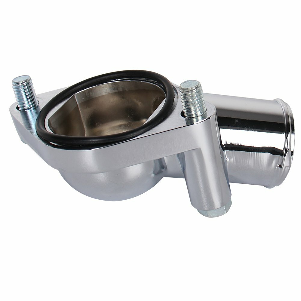 Chrome Water Neck Thermostat Housing For Chevy V8 5.7L 350 454 Small Big Block
