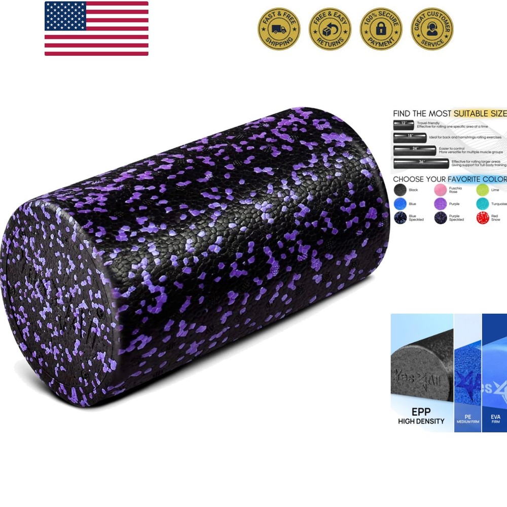 High-Density EPP Round Back Roller Foam, Exercise Foam Roller for Yoga, Pilat...