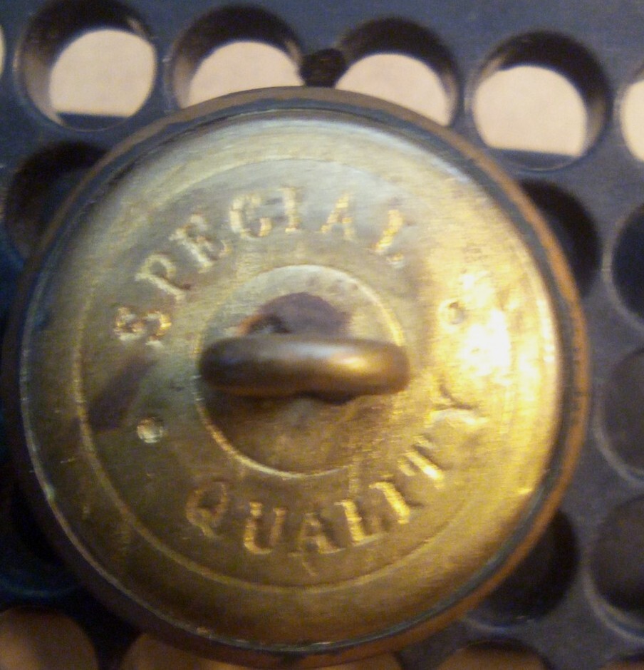 Rarer WWII British Red Cross Button. Special Quality backmark.