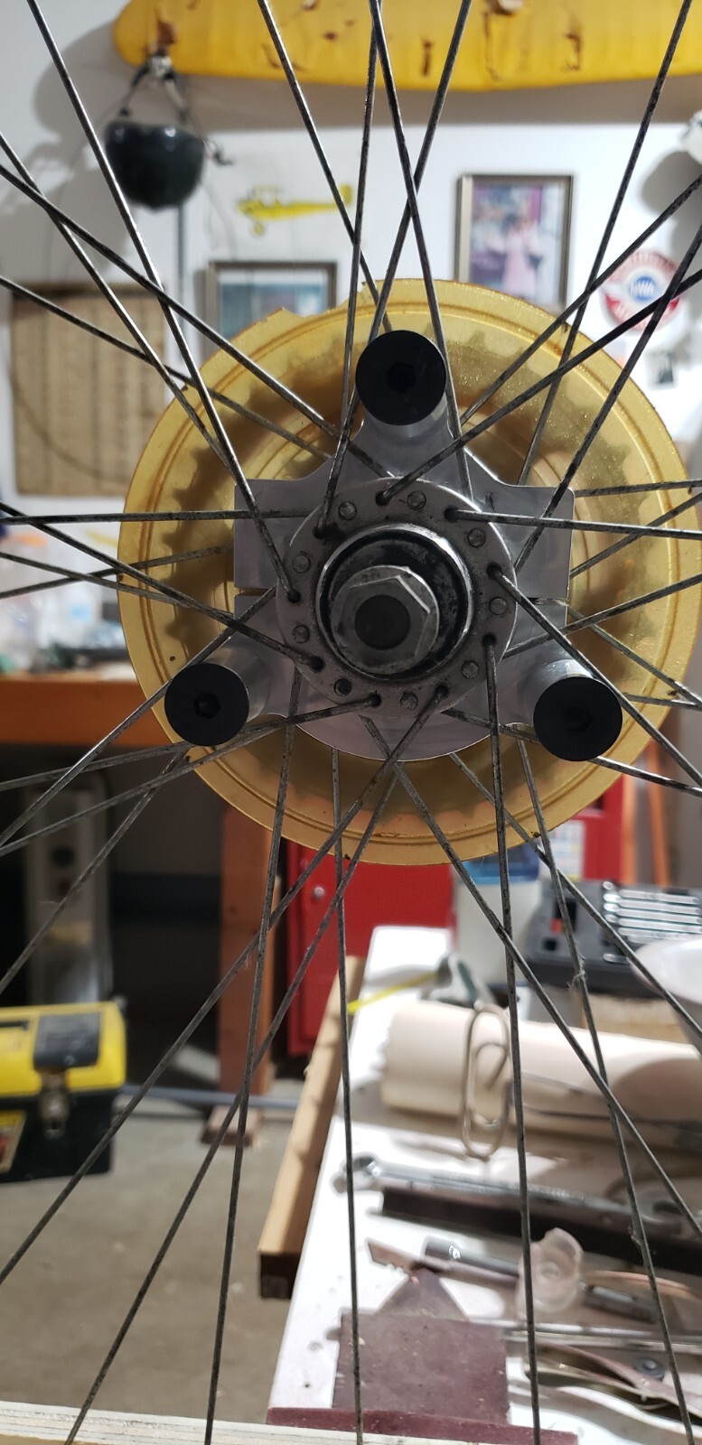 Rear Wheel Hub Adapter CNC Fully Made for Spoke Bike Wheel-Gas Motorized Bicycle