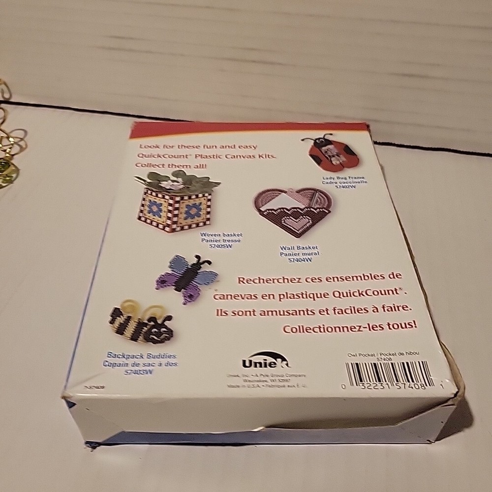 NOS Quick Count OWL POCKET Plastic Canvas Kit