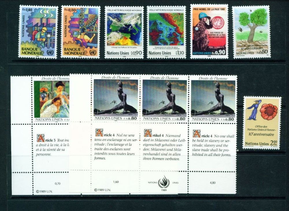 1989 UN Mint Geneva Stamps - Never Hinged - Complete