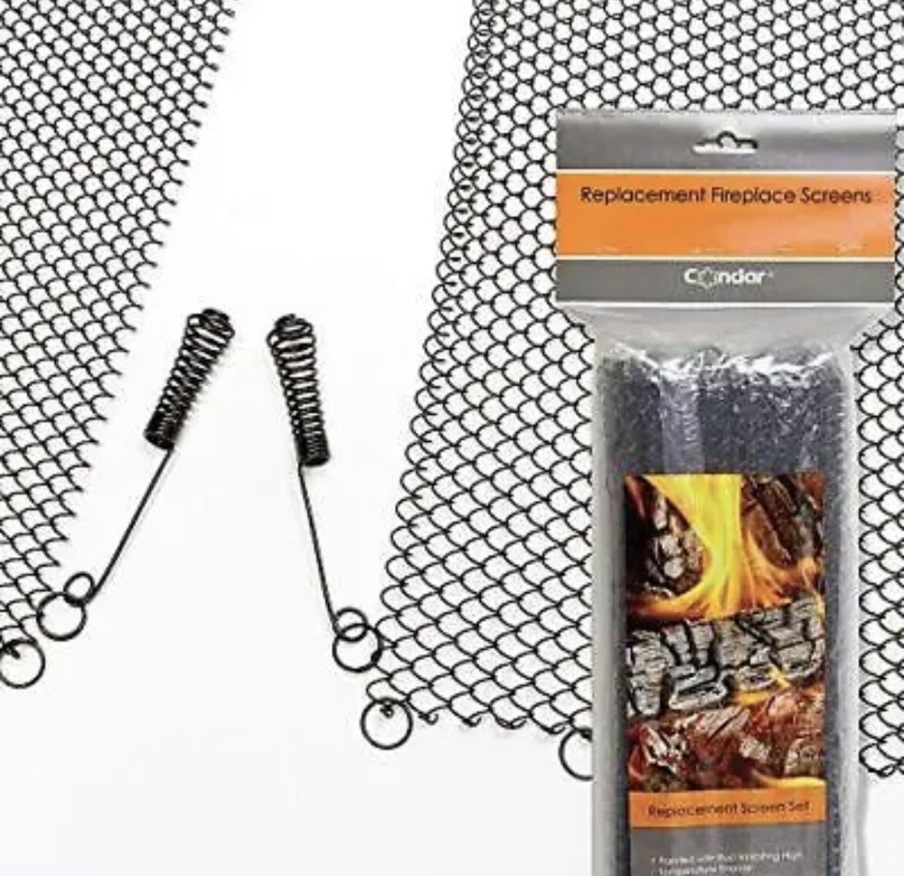 Condar Mesh Fireplace Screen Fits 48” Wide X 22” High