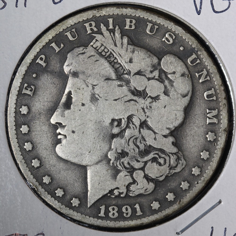 1891-O Morgan Silver Dollar VG E280 AJEM